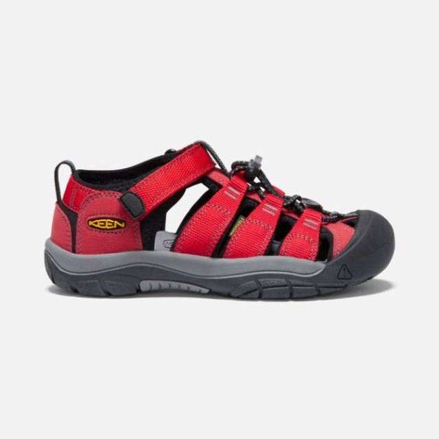 Keen Big Kids' Newport H2-Ribbon Red/Gargoyle