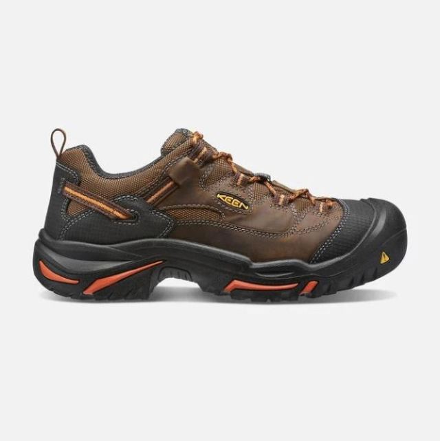 Keen Men's Braddock Low (Soft Toe)-Cascade/Orange Ochre