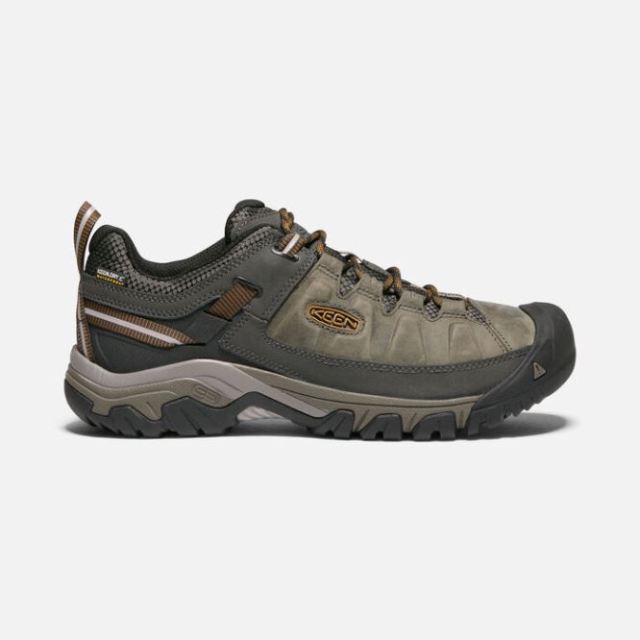 Keen Men's Targhee III Waterproof-BLACK OLIVE/GOLDEN BROWN