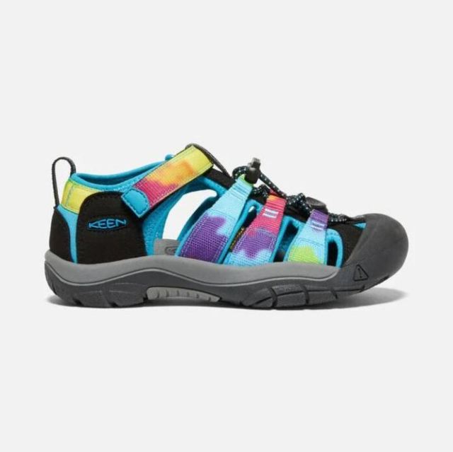 Keen Big Kids' Newport H2-Rainbow Tie Dye