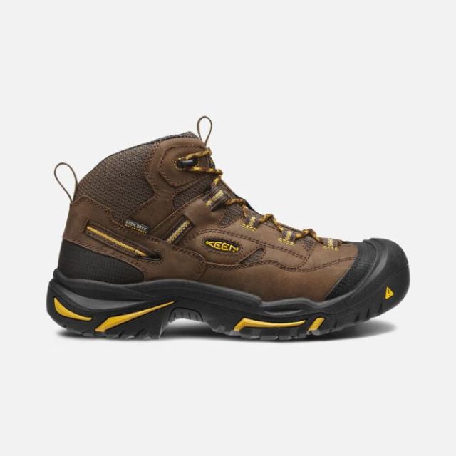 Keen Men's Braddock Waterproof Mid (Soft Toe)-CASCADE BROWN/TAWNY OLIVE