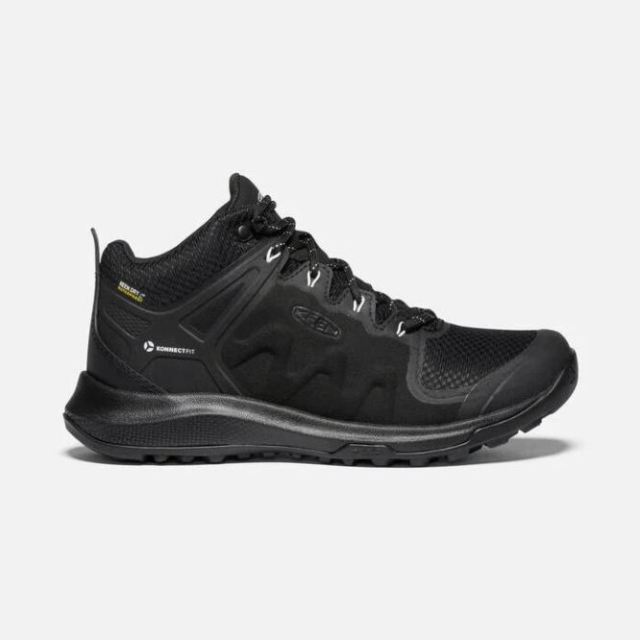 Keen Women's Explore Waterproof Boot-BLACK/STAR WHITE