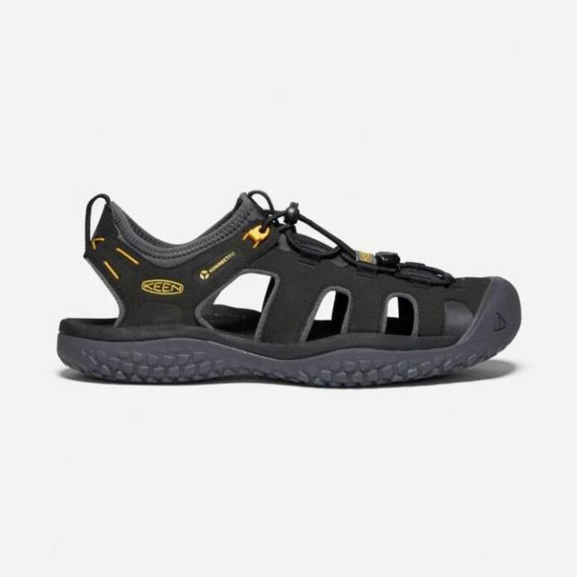 Keen Men's SOLR Sandal-Black/Gold