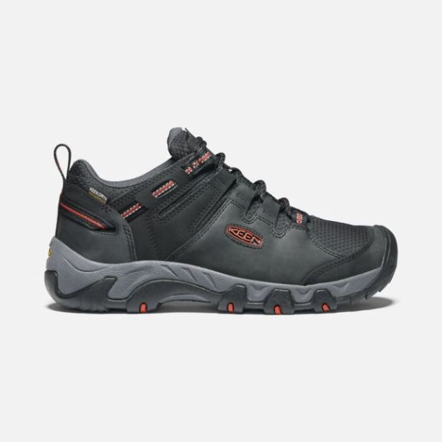 Keen Men's Steens Waterproof Shoe-Black/Bossa Nova