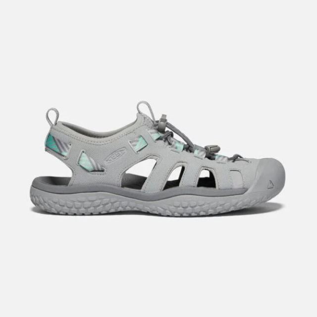 Keen Women's SOLR Sandal-Light Gray/Ocean Wave