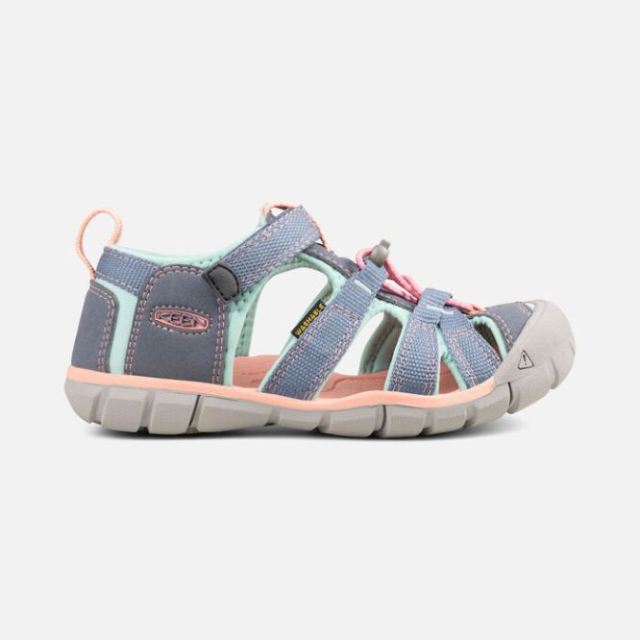 Keen Big Kids' Seacamp II CNX-Flint Stone/Ocean Wave