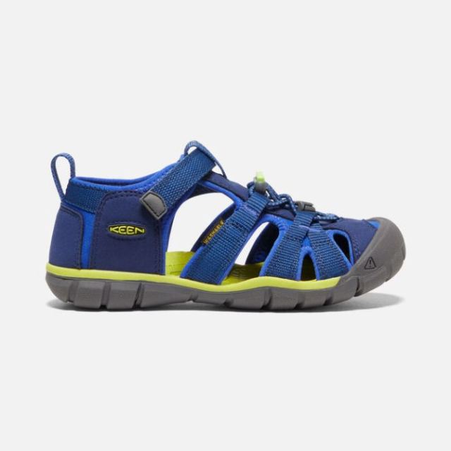 Keen Big Kids' Seacamp II CNX-Blue Depths/Chartreuse