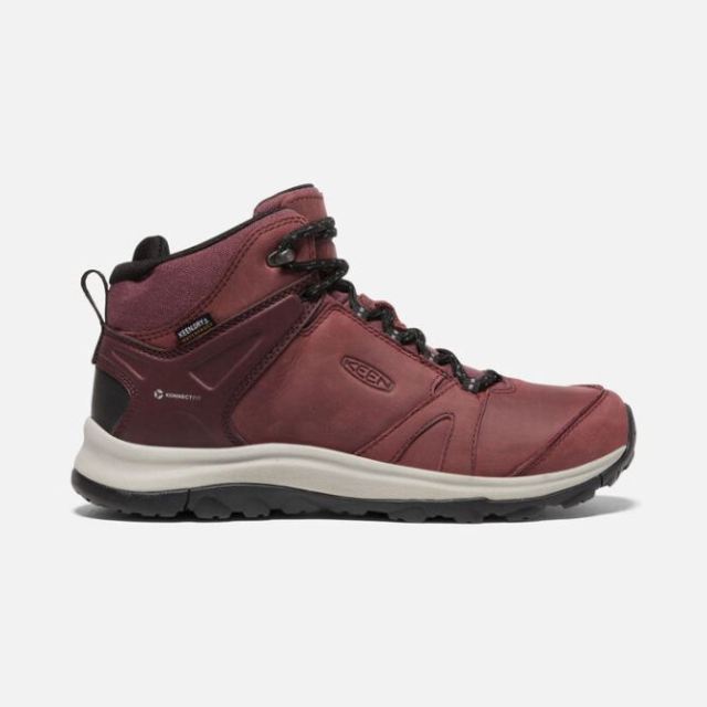 Keen Women's Terradora II Leather Waterproof Boot-Wine/Black