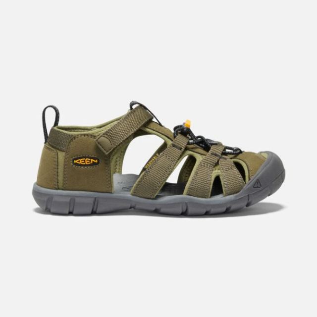 Keen Big Kids' Seacamp II CNX-Military Olive/Saffron