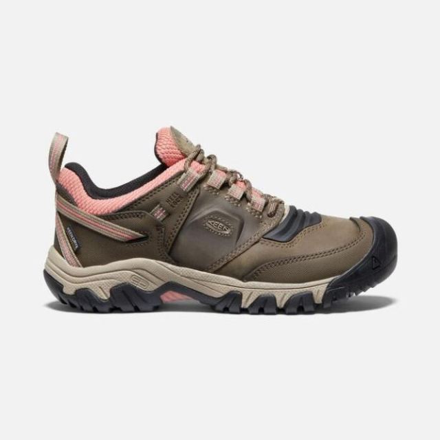 Keen Women's Ridge Flex Waterproof-Timberwolf/Brick Dust