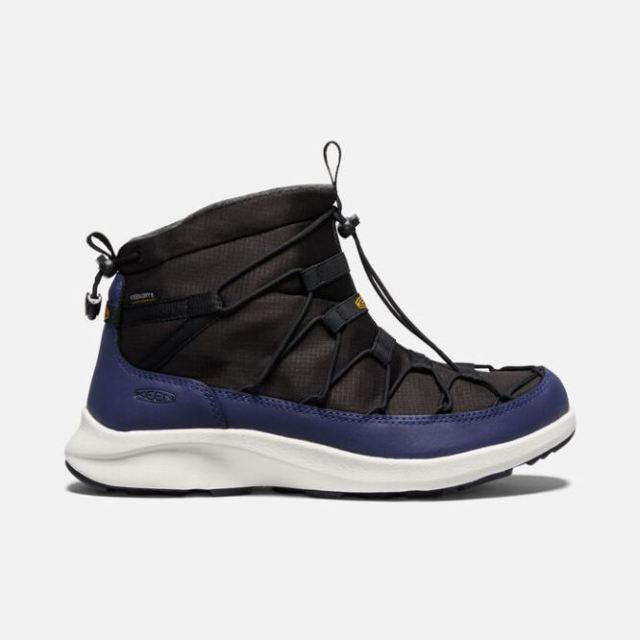 Keen Men's UNEEK SNK Waterproof Chukka-Black/Blue Depths