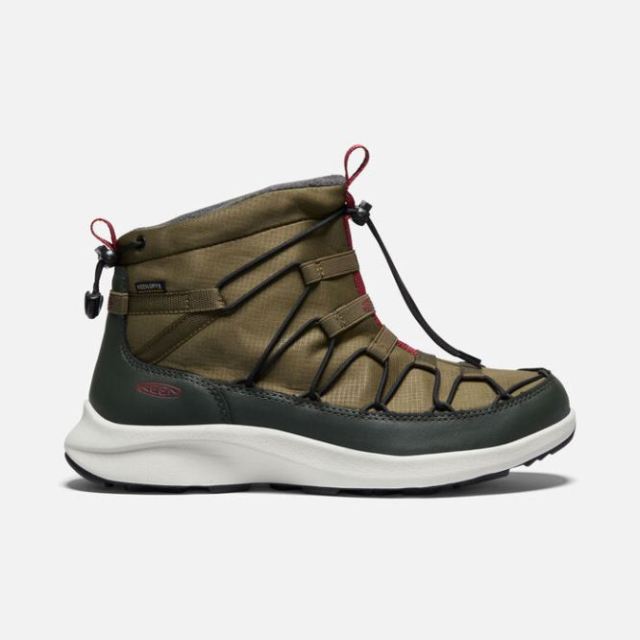 Keen Men's UNEEK SNK Waterproof Chukka-Dark Olive/Rosin