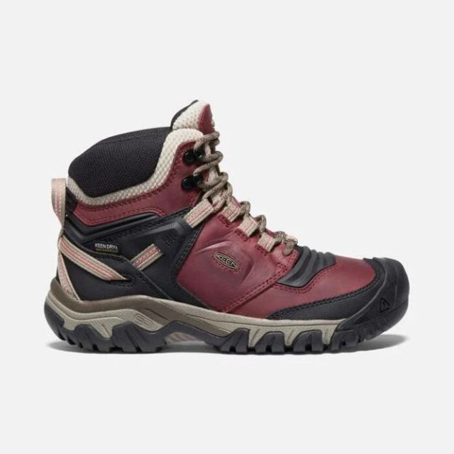 Keen Women's Ridge Flex Waterproof Boot-Rhubarb/Black