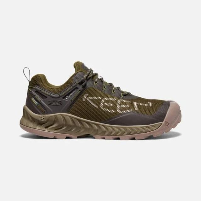 Keen Men's NXIS EVO Waterproof Shoe-Dark Olive/Black Olive