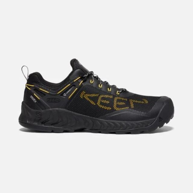 Keen Men's NXIS EVO Waterproof Shoe-Black/KEEN Yellow