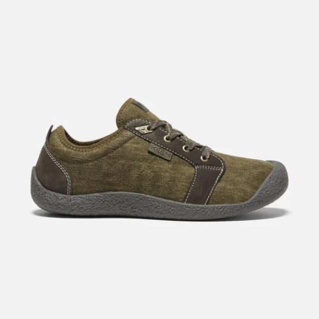 Keen Men's Howser Canvas Lace-Up-Dark Olive/Black Olive