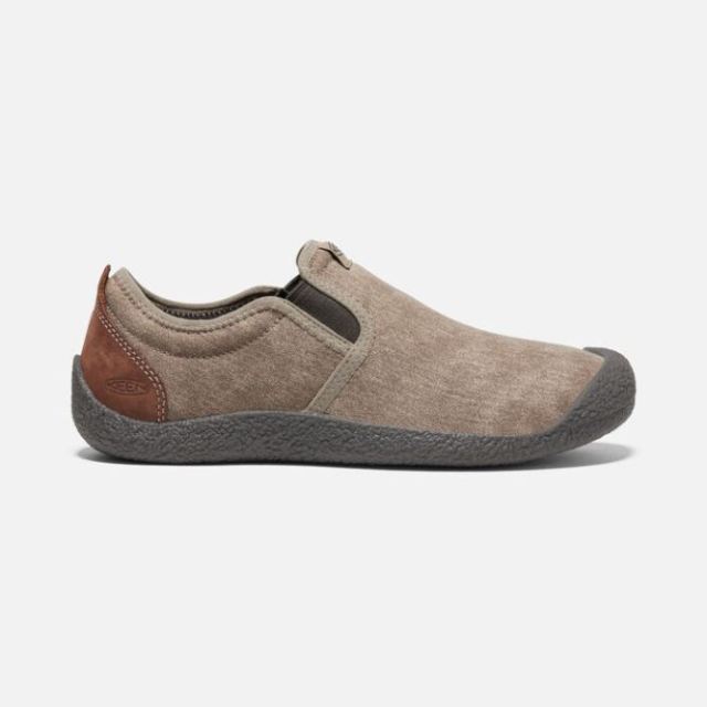 Keen Men's Howser Canvas Slip-On-Timberwolf/Bison