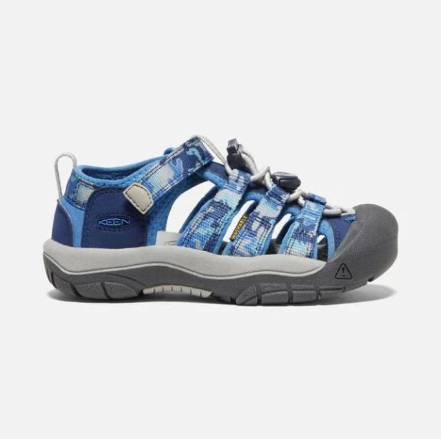 Keen Little Kids' Newport H2-Camo/Bright Cobalt