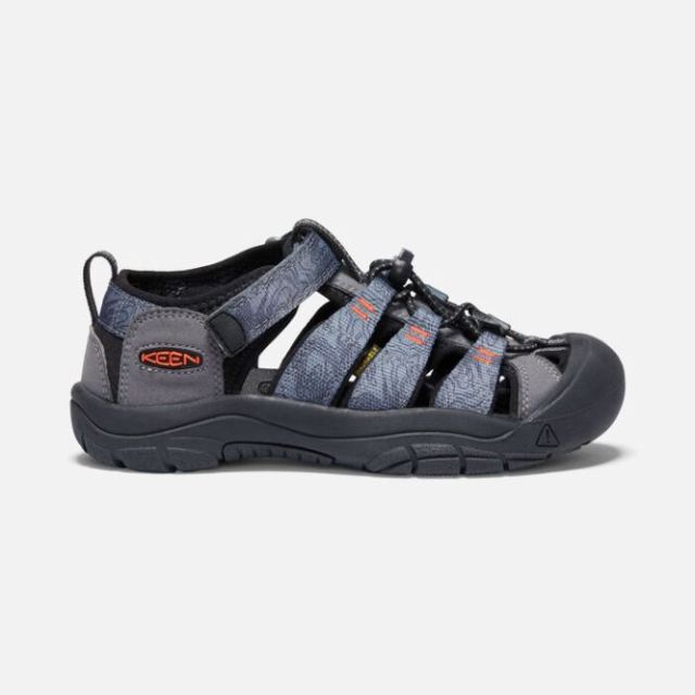 Keen Big Kids' Newport H2-Steel Grey/Black